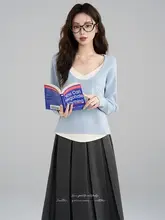秋冬の韓国風コーディネート【ニットトップス・スカート・2点セットアップ対応】