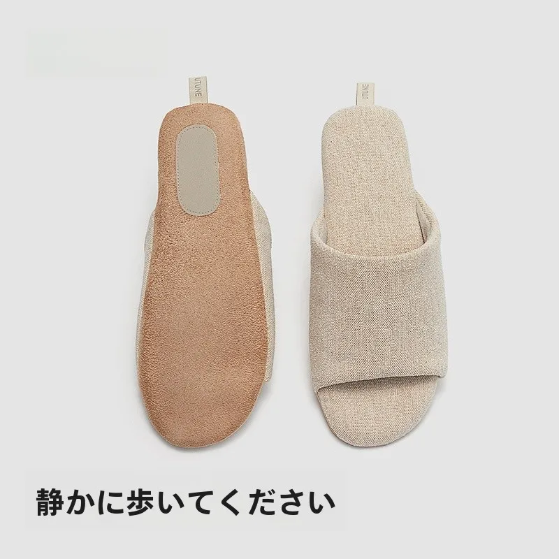 キッチン スリッパ おすすめモデル：静音デザインの室内スリッパ【コットンリネン・柔らかいソール・通気性・オフィス用】