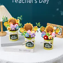 卓上用　ニット向日葵ペンスタンド【実用的なデスクアクセサリー】