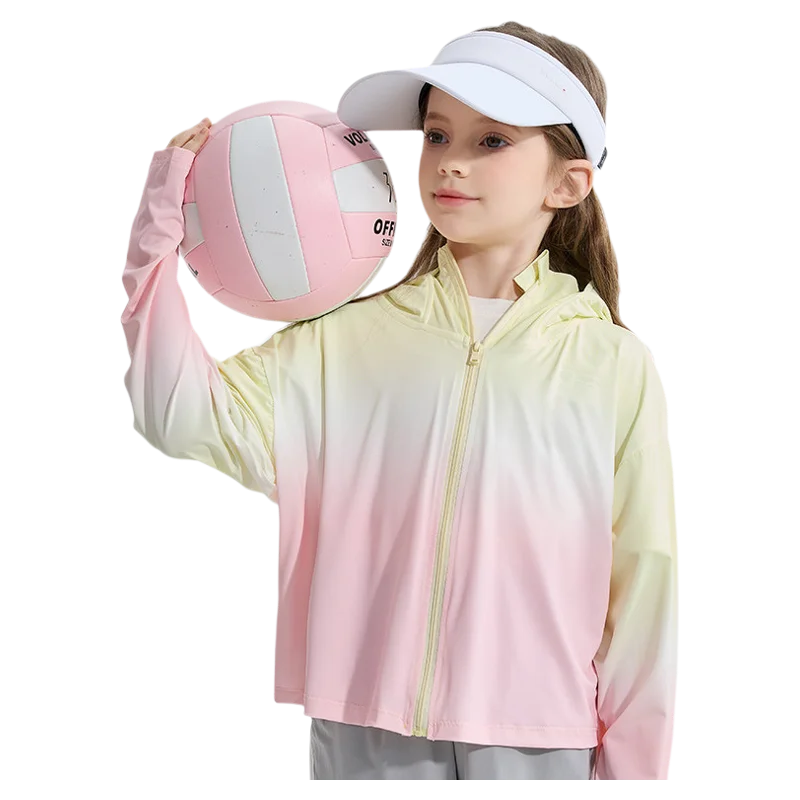女の子用 UVカット アイスシルク防寒服【夏用・薄手・軽やか】