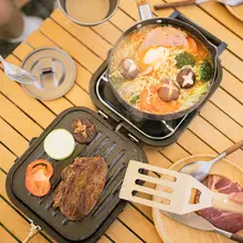 折りたたみ式ガスストーブ アウトドア 料理 キャンプ 小型 ダブルバーナー