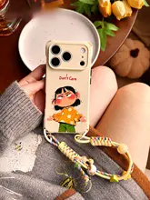 女の子にぴったり！調節可能なショルダーストラップ付きスマートフォ ンケース【全包軟・四隅保護・対応機種多数】