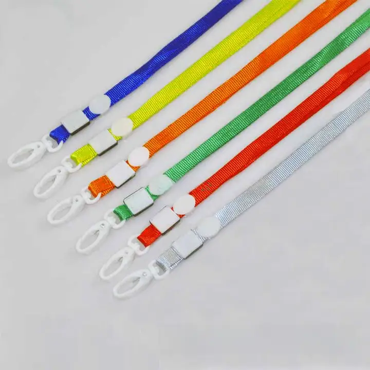1.0cmプラスチックフック付きIDカードホルダー吊り紐【学生用・イベント用・社員証対応】