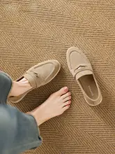 シンプルなデザインのローファー【秋用・柔らかいソフトソール・フラットシューズ】
