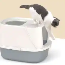 全半封閉型 猫用トイレ【超大・砂飛び防止・B型】