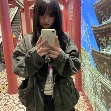 アメリカンバーナースタイルのヴィンテージ加工ワークジャケット【落ち感のあるデザイン】