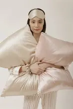 白鹅绒使用！シルク製枕カバー【上質な美顔枕用・単品】