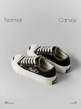 クラシックブラックキャンバスシューズ【厚底・カジュアル・カップル向け】