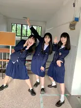 女子用タイ風JK制服 半袖シャツセット【学生服・運動会・卒業式用】