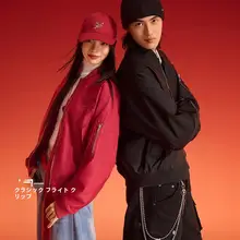 LINING レディースコットンジャケット【秋用・赤・カジュアル・フライトジャケット】（セットアップ対応）