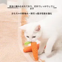猫用おもちゃ 音鳴り機能付きキャロット【無毒・噛んでも壊れない・歯磨き用】