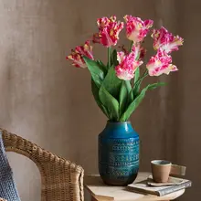 華やかなトルコマリーゴールドの造花アート【卓上装飾用・デザイン性高い】（セットアップ対応）