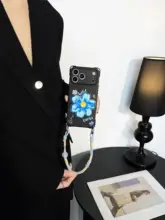 スマホケース 斜め掛けストラップ付き 四隅ストラップホール 手提げ 多機種対応 着回し ポータブル レディース