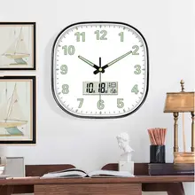 自動時刻合わせ角型電波時計【シンプルデザイン・夜光機能・クォーツ・音声操作】