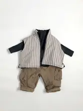 おしゃれなリバーシブルキッズベスト【秋冬用・暖かい・ゆったりデザイン】（セットアップ対応）