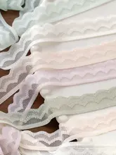 柔らかい波状デザインのストレッチレースリボン【DIY用・服飾・ヘアアクセサリー】
