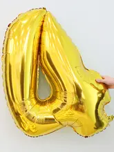 30インチアルミ製数字風船【金色・装飾用・09】