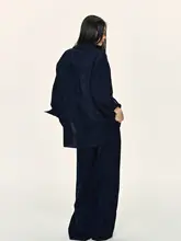 秋冬用フィットチェスターコート【カジュアルデザイン・ゆったりシルエット・ストレートパンツ付き】（セットアップ対応）