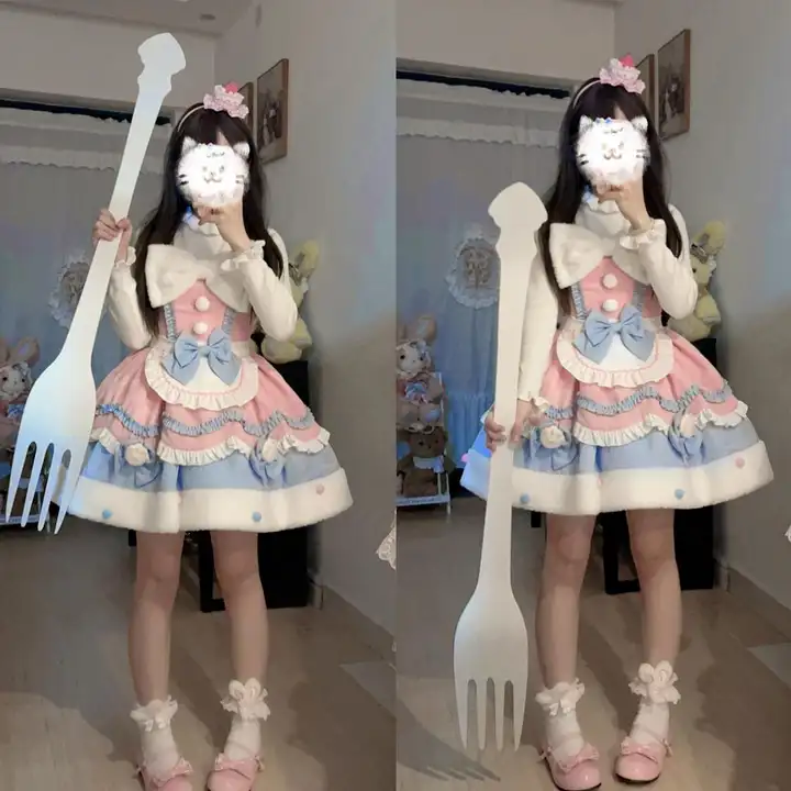 ジャンパースカート レディース ロリータファッション スイート フェミニン 冬