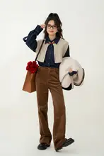 牛角ボタン付きニットカーディガン【春秋用・ヴィンテージスタイル・レディース・シャツと組み合わせ】（セットアップ対応）