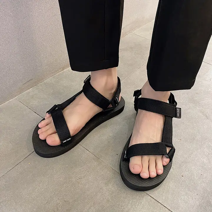 夏用男女兼用サンダル【ソフトソール・マジックテープ・防滑・防臭・ビーチ用】