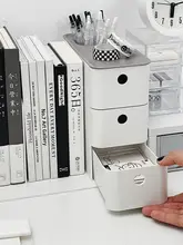 デスク用ブックスタンド収納ボックス【学生向け・三連スタイル・ペン立て付き】