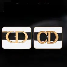 ディオール用 24cmベルト皮革ラベルロック金具保護フィルム【マット仕上げ・グリーンシールドフィルム】