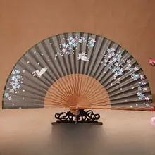 真丝の折りたたみ扇子【古典中国風・可愛いウサギデザイン・携帯用】
