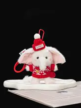 ぬいぐるみ バッグチャーム ゾウ 長い鼻 ふわふわ モコモコ マスコット ストラップ レディース プレゼント ギフト