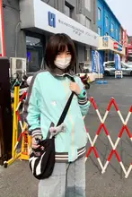 エアトレイン クロスエンジェル ハイネックジャケット【水色・パッチワークデザイン・スポーツ用】