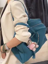 本革製大容量トートバッグ【レトロ・通勤用・ボウリングスタイル】