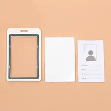 カラフルなマット仕上げの社員証カードケース【学生用・ネックストラップ付き・IDホルダー】