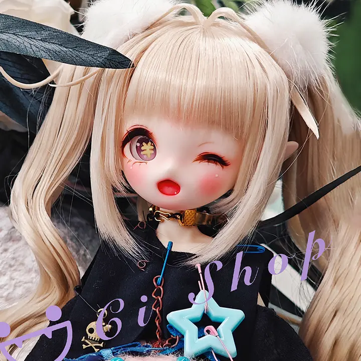 二次元カートゥーンBJDドール【小猫デザイン・髪型変更可能】
