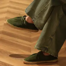 ZEYIMAKE メンズ夏用本革厚底エスパドリーユ【スリッポン・スエード・カジュアル】