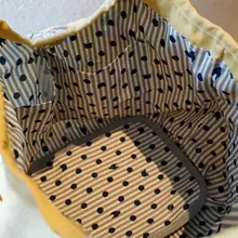 柔らかい和風バスケットバッグ【キャンバス・ショルダー・お弁当用】