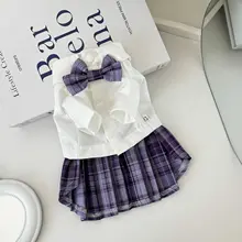 ペットドレス 犬 猫用 JK風 プリンセスワンピース 可愛い 小型犬 お出かけ