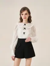 シンプルデザインの高腰Aラインショートパンツ【クラシックスタイル・したフィット感】（セットアップ対応）