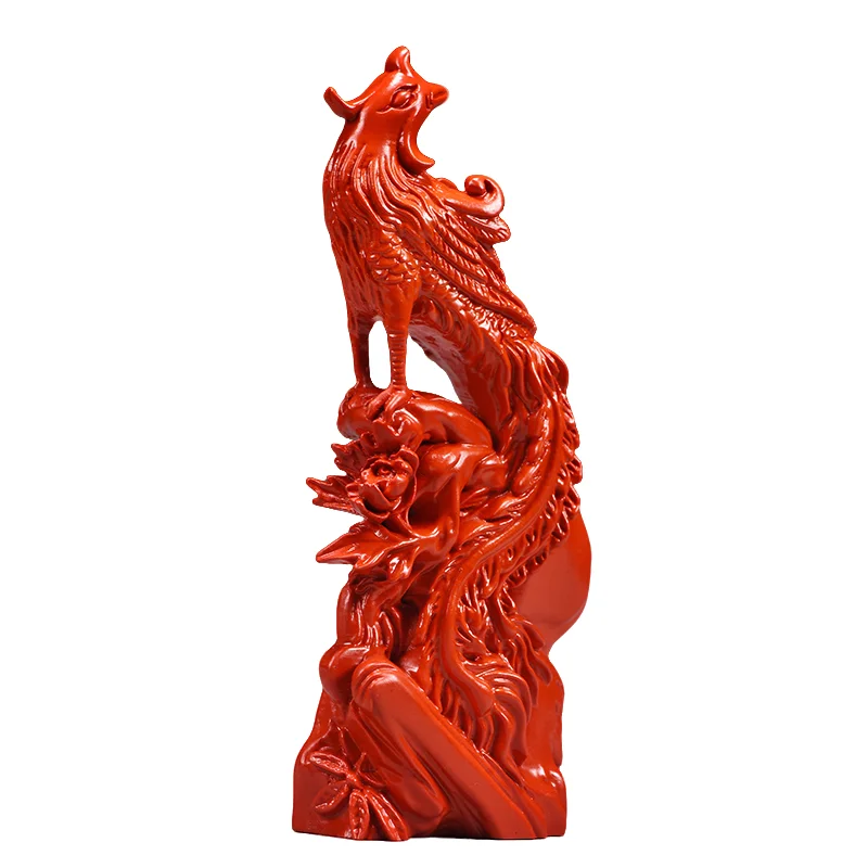 天然真朱砂の赤い朱雀オブジェ【火属性・装飾用】