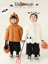 子供用ハロウィンデザイン防風コート【可愛い悪魔フード・冬用・快適保温】