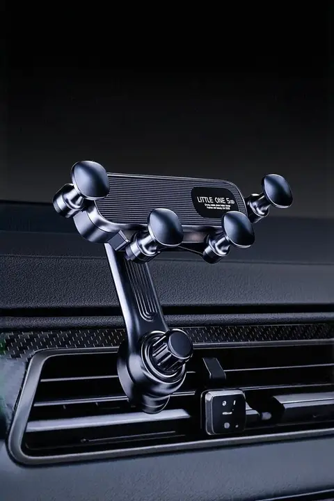 重力式全自動車載スマホホルダー【風口を遮らない・静音設計・汎用型】
