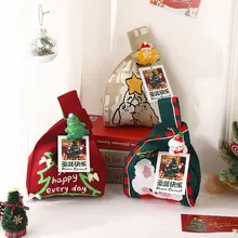クリスマス かわいいニットバッグ ウールトートバッグ