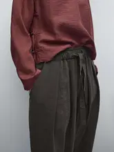 ワイドパンツ レディース ダークグレー ドレープ感 カジュアル きれいめ 上品 通勤「MD」