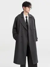 活版デザインのロングトレンチコート【ダブルボタン・春秋用・ゆったりシルエット】