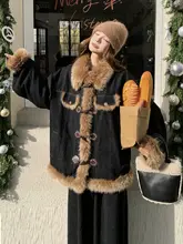 レトロな毛羽立ちデザイン ダウン入りジーンズジャケット【ゆったりシルエット・カジュアル・ウィンター】