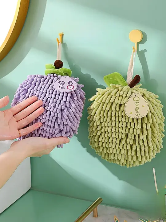 喜庆のクッションタオル【雪ニール製・手触り良い・洗面用】