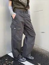 春季向け高腰デニムパンツ【ワイドレッグ・ストレートシルエット・弯刀デザイン】