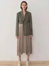 シングルボタンのスリムフィットビジネススーツジャケット【秋春用・通勤向き・洗練されたデザイン】