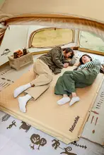 Naturehike ダブル 自動膨張マット 枕付き アウトドア キャンプ スリーピングマット 防湿マット 地マット