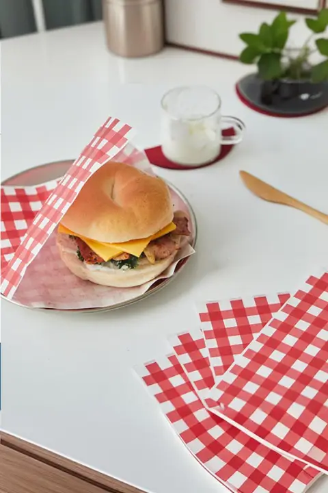 三角形使い捨て紙袋【厚手・サンドイッチ・ハンバーガー用・防油・食品用・クラフト紙】
