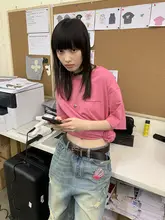 ユニークなデザインのリメイクTシャツ【雑誌風・半袖・ジョークスタイル】